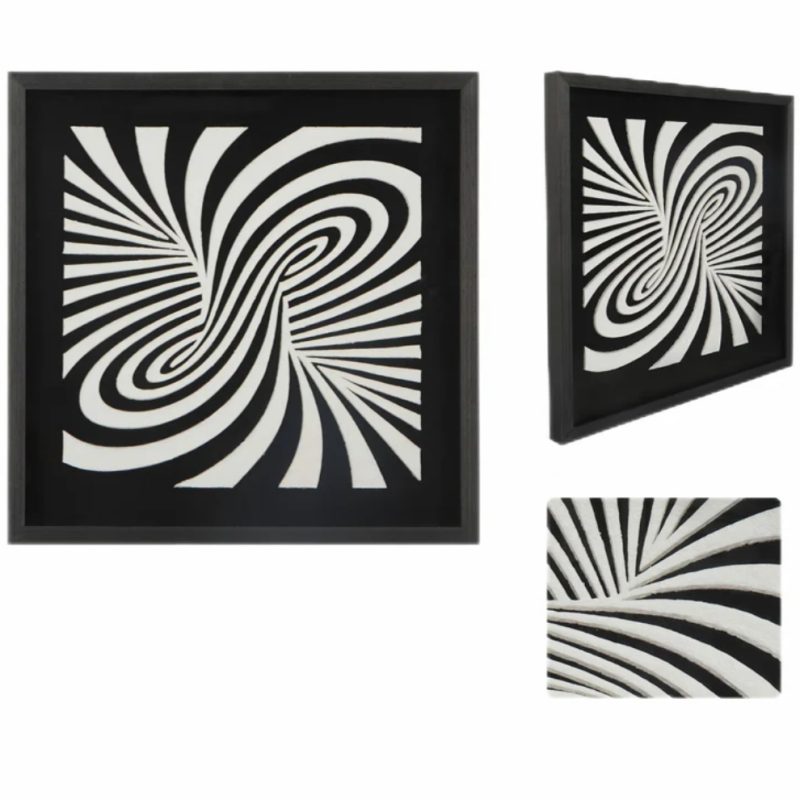 Black and White Optical Illusion Wall Art