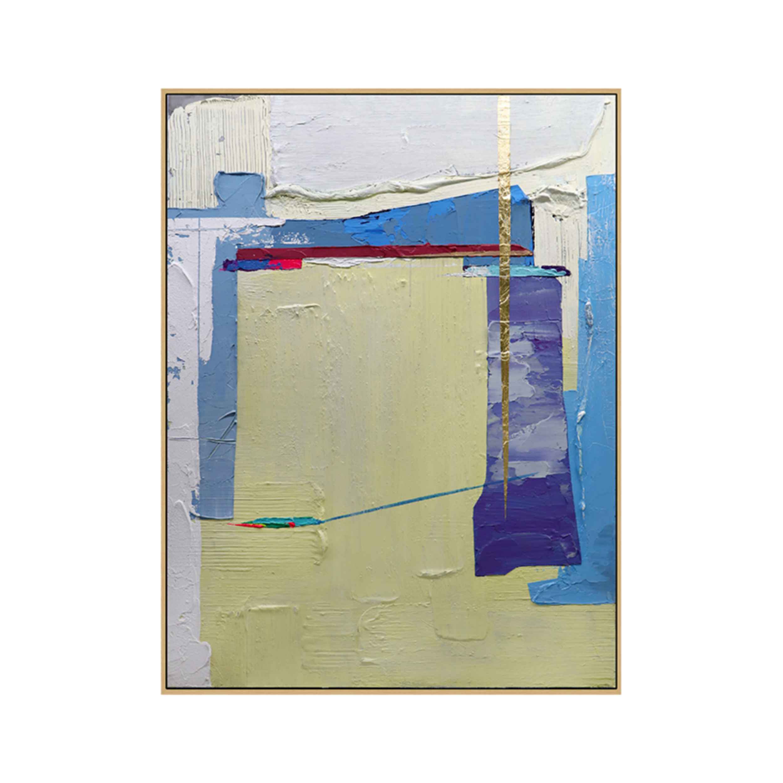 abstract geometric color block oil painting