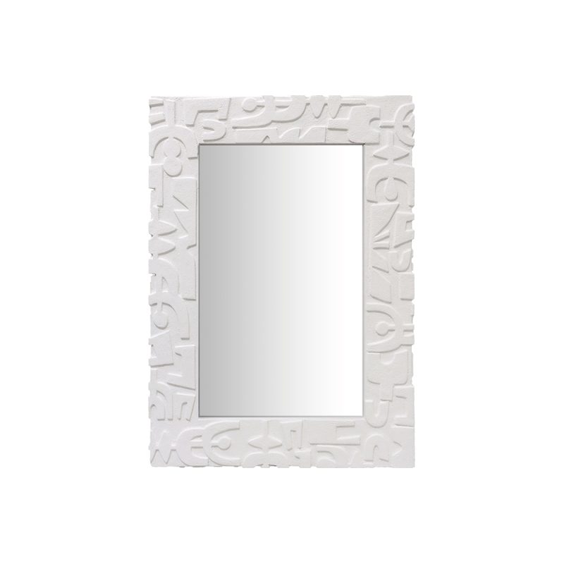 Abstract Textured Framed Wall Mirror