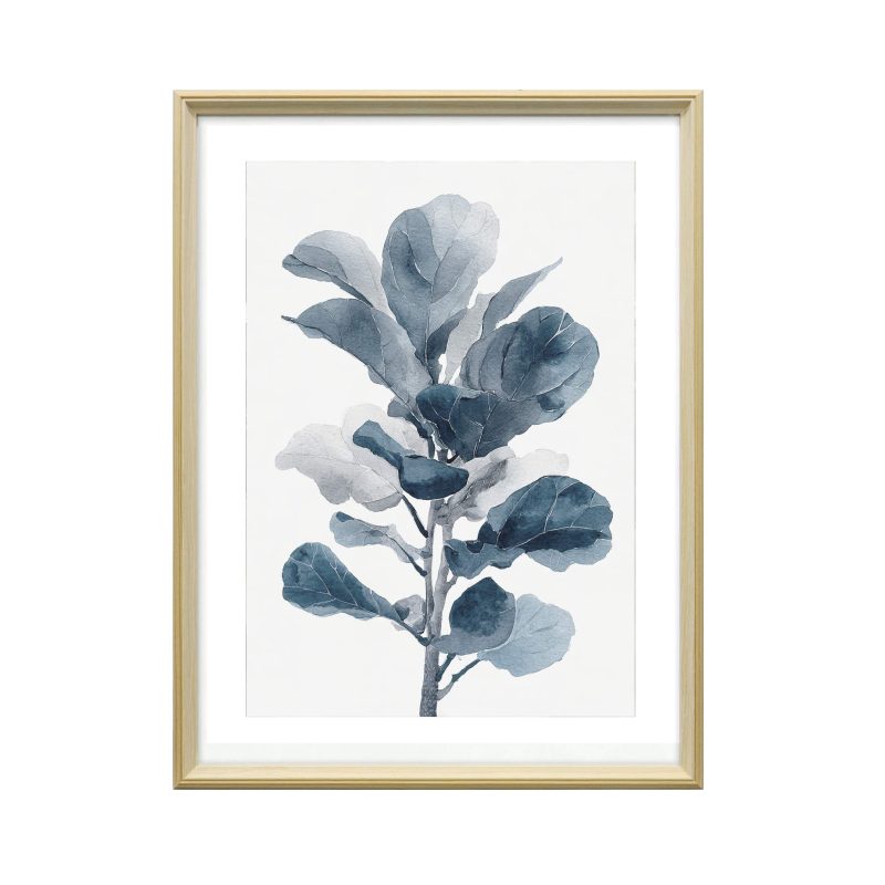 Blue Leaves Wall Art