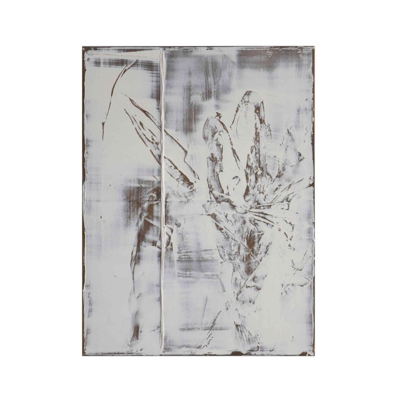 Beige and Brown Abstract Oil Painting on Canvas