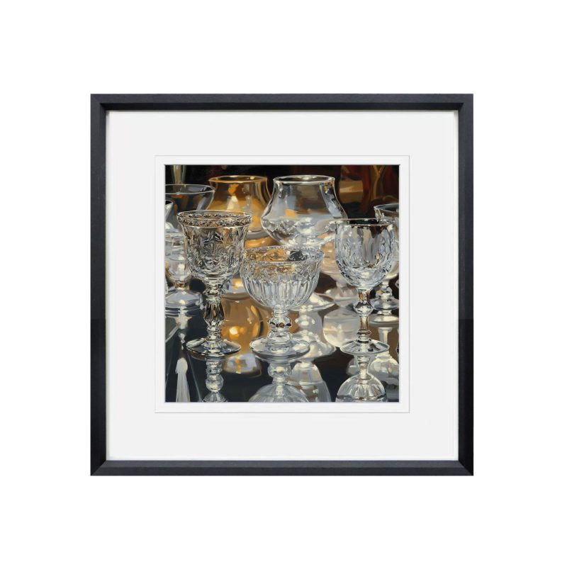 Wine Glass Shadow Framed Print