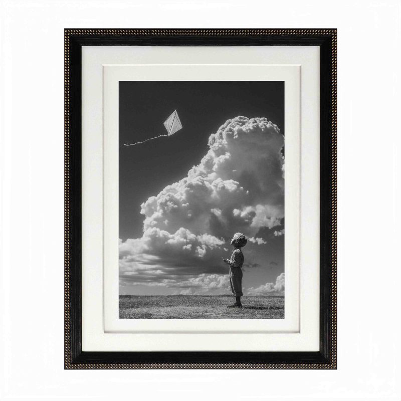 The Kite Runner Black and White Framed Print