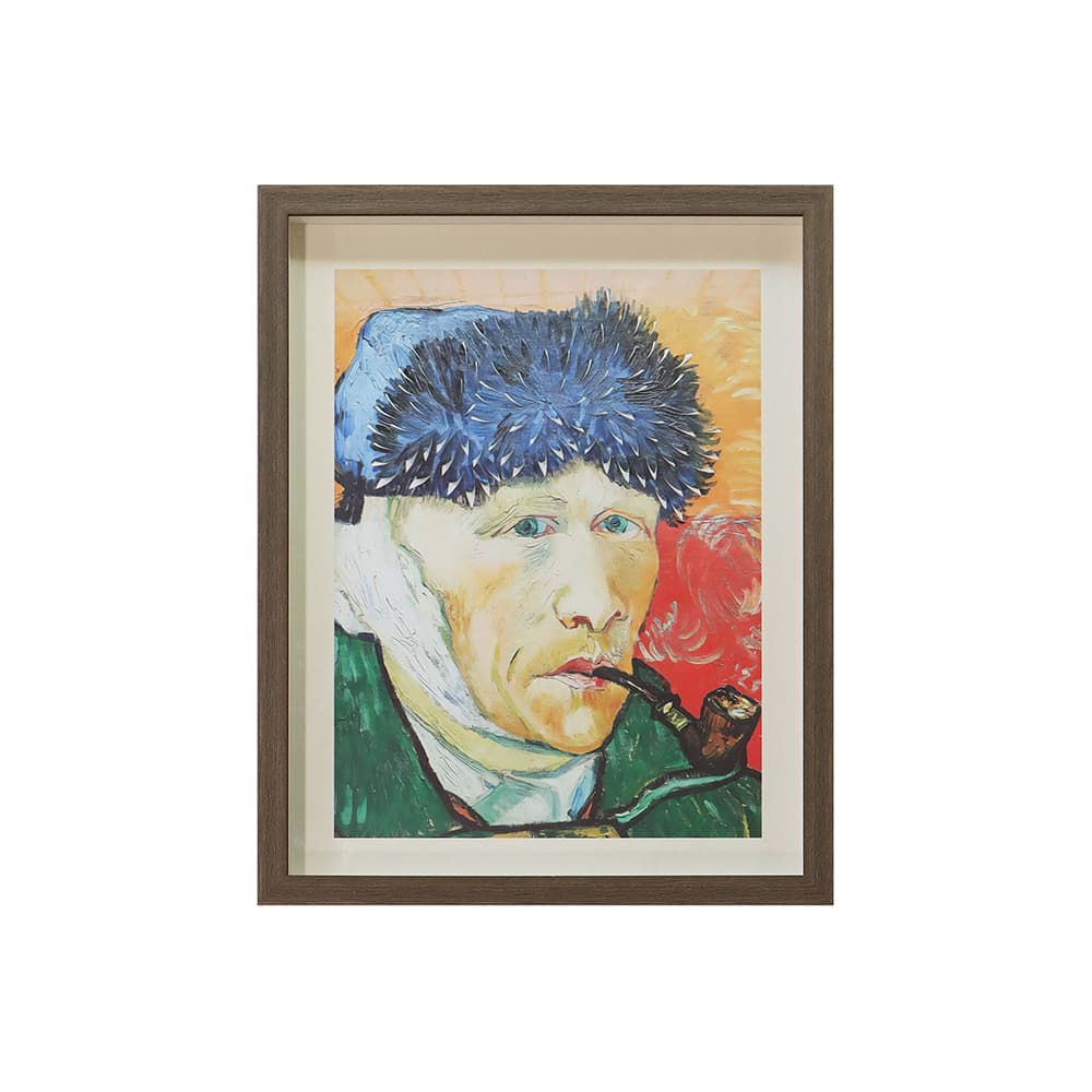 Framed portrait wall art with expressive brushstrokes printed on high-quality inkjet paper